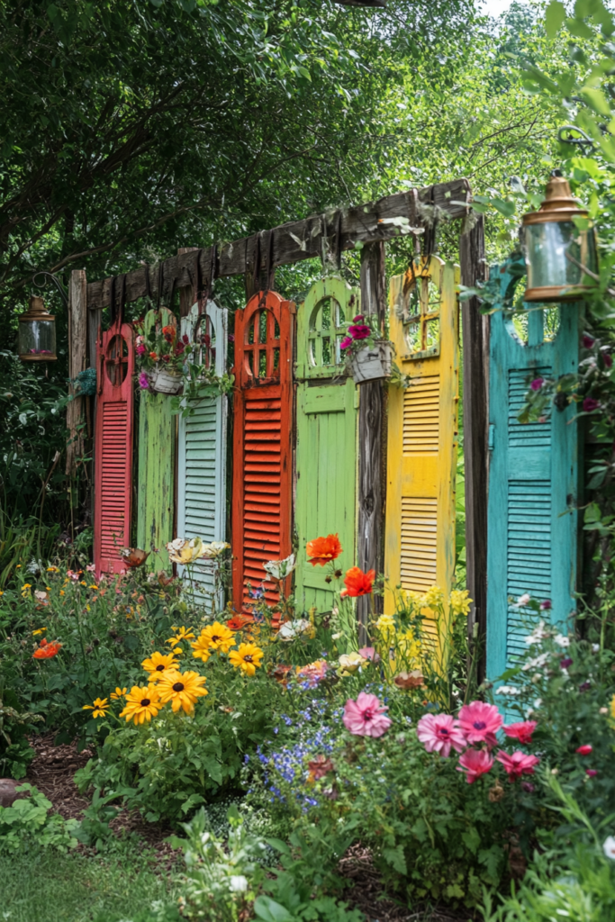 18. Upcycled Shutter Fence