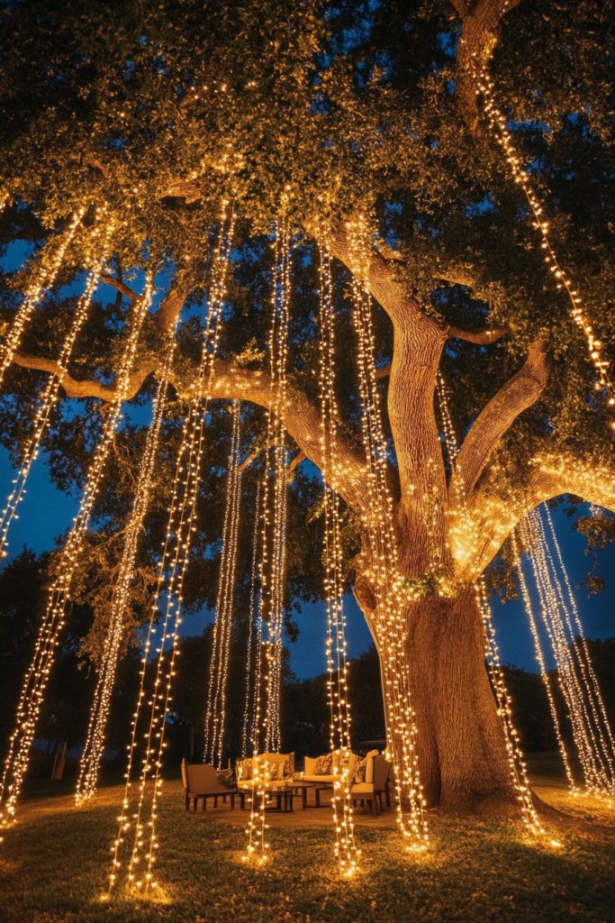 2. Hanging Fairy Light Curtains