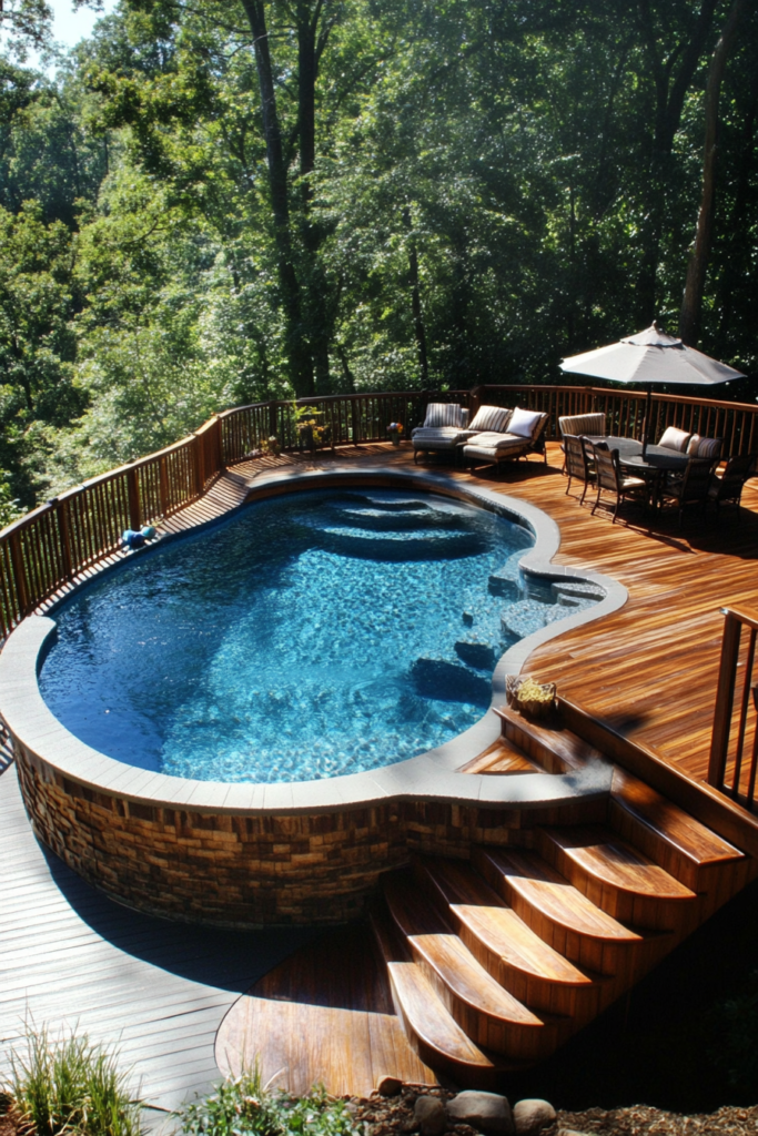 2. Multi-Level Deck with Lounge Space