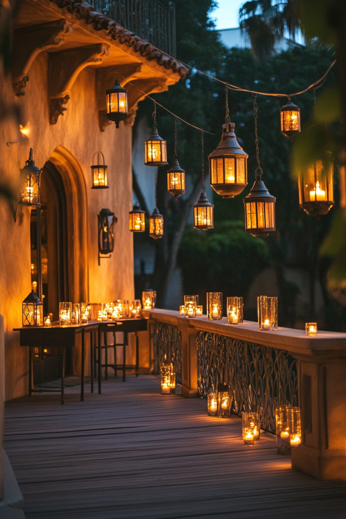 20. Lanterns with Candles for Traditional Warmth