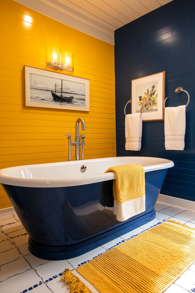 20. Yellow and Navy Coastal Combo