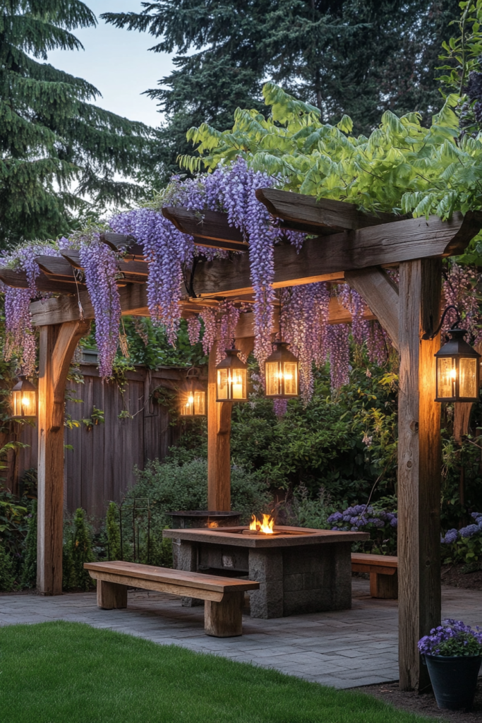1. Rustic Cedar Pergola
