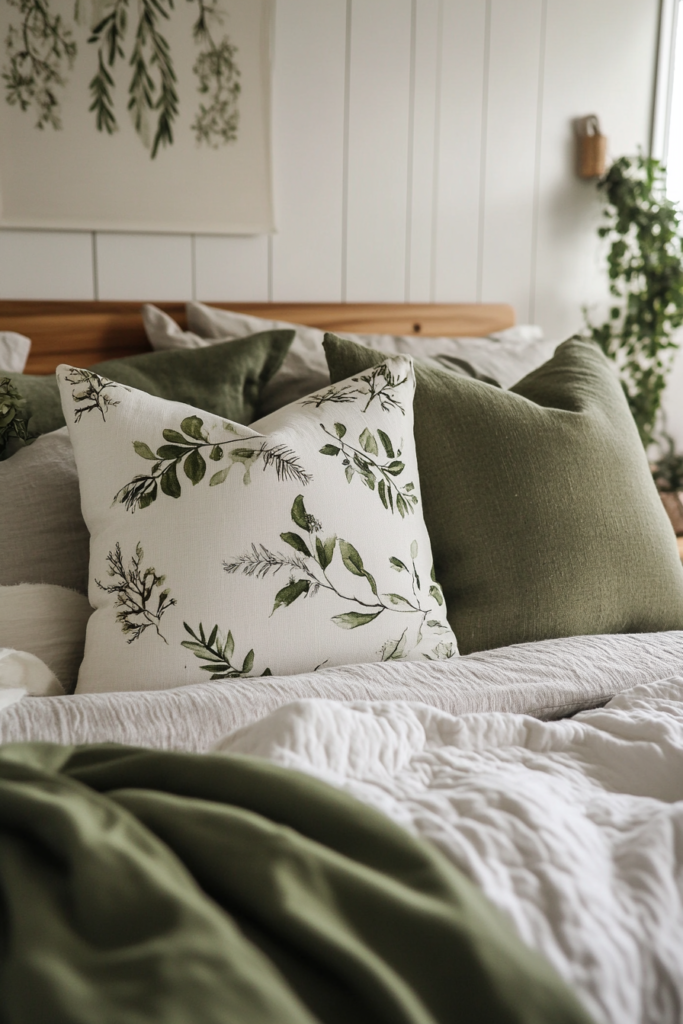 23. Use Nature-Inspired Throw Pillows