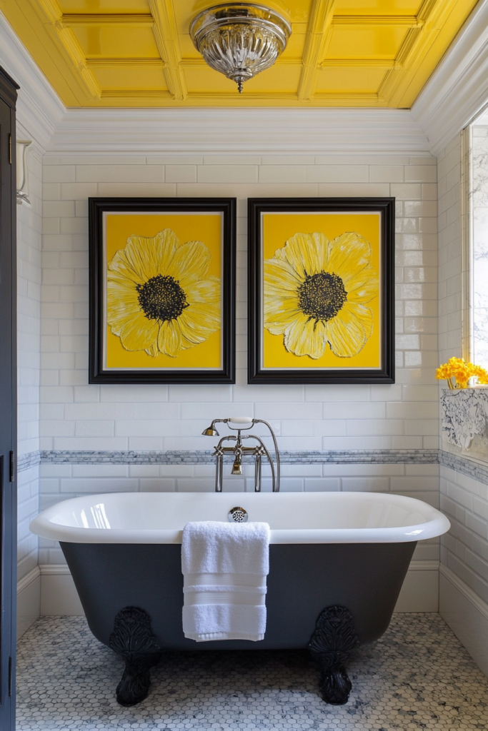 25. Yellow Artwork for a Quick Makeover