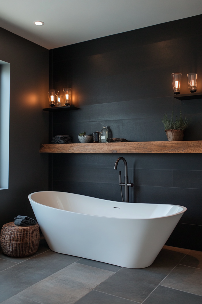 3. Charcoal Statement Walls