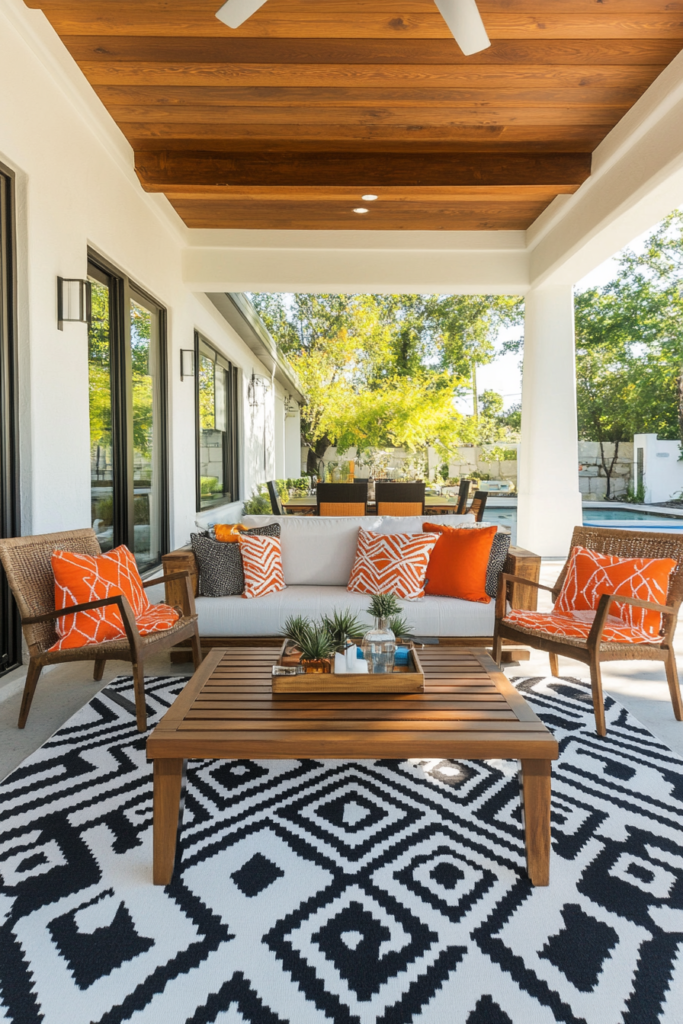 3. Geometric Rugs to Add a Playful Twist
