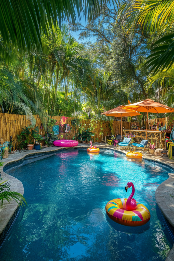 3. Tropical Tiki Pool Paradise