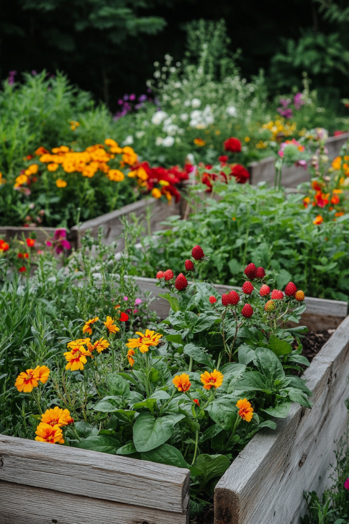 4. Mix Edibles with Flowers