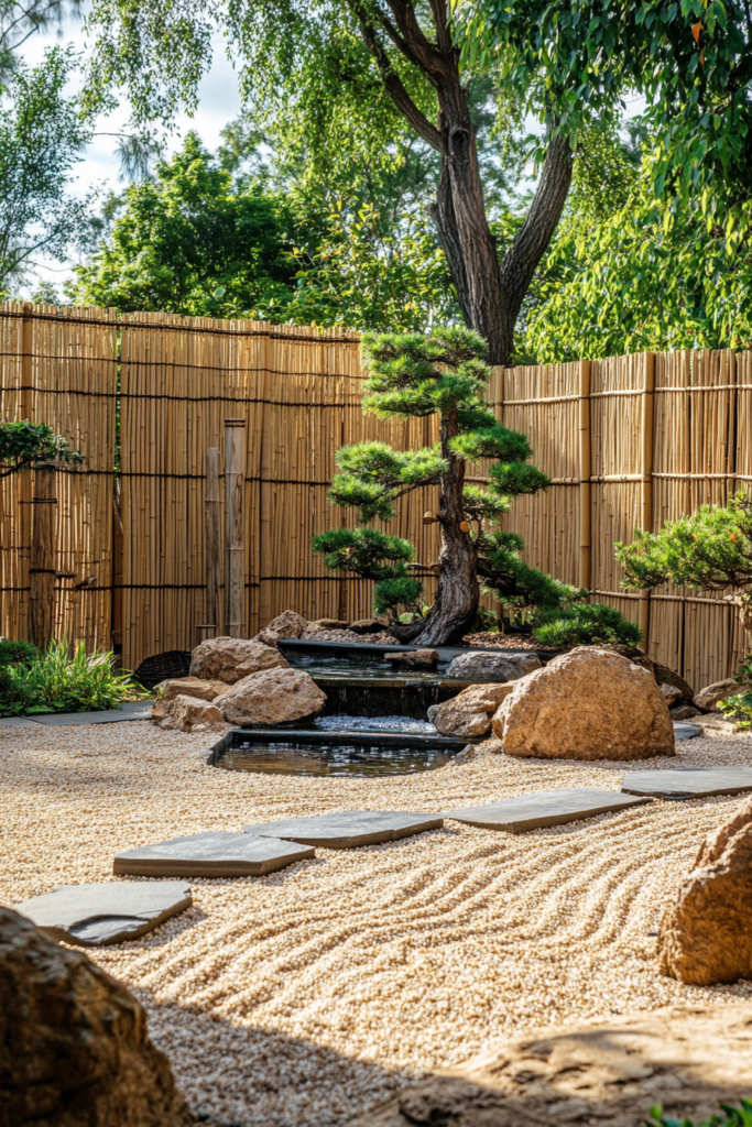 5. Bamboo Fence for Zen Vibes