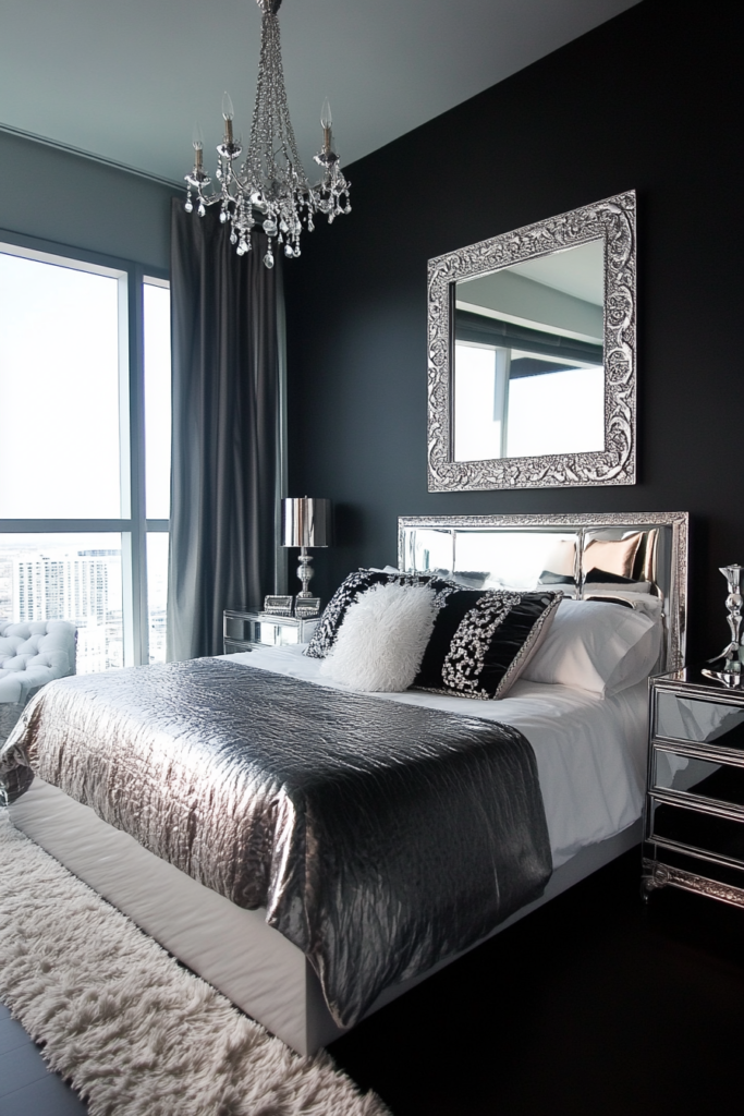 5. Chic Silver and Black Contrast