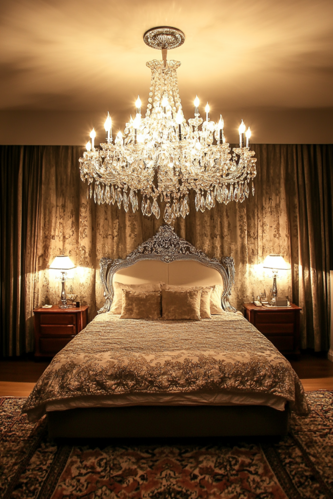 6. Crystal Chandeliers for a Glamorous Vibe