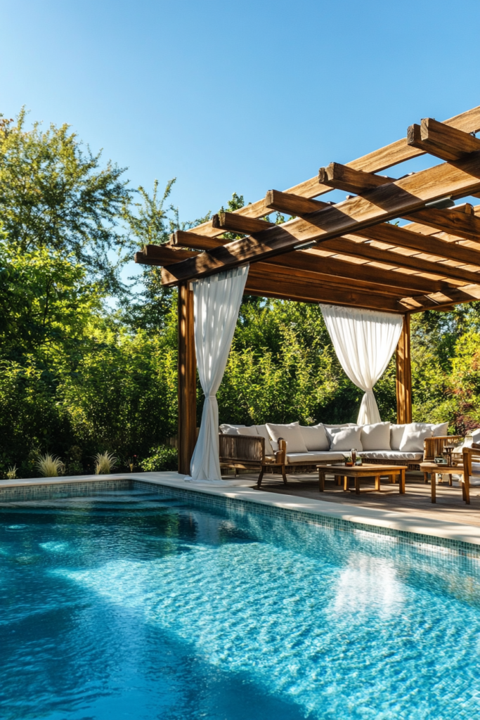 6. Pool with Pergola or Shade Canopy
