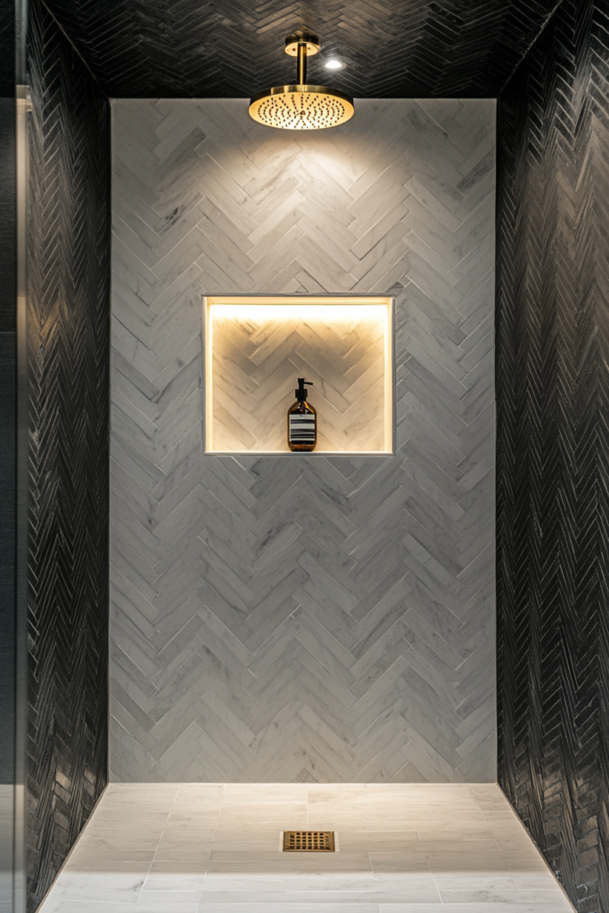 6. Wall Niches Instead of Bulky Shelves