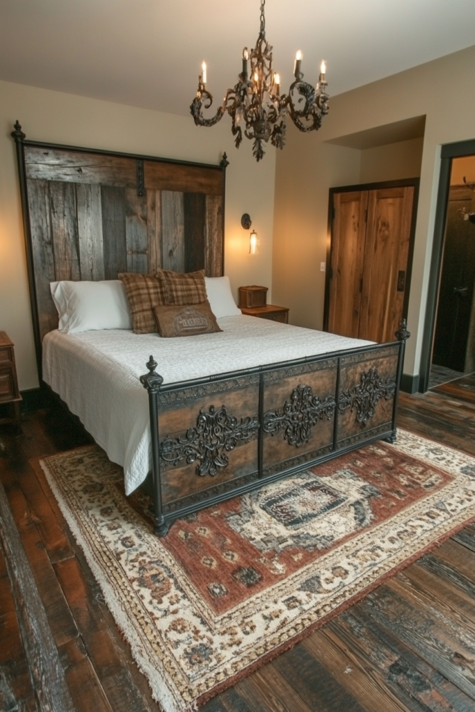 7. A Western-Inspired Headboard That Steals the Show