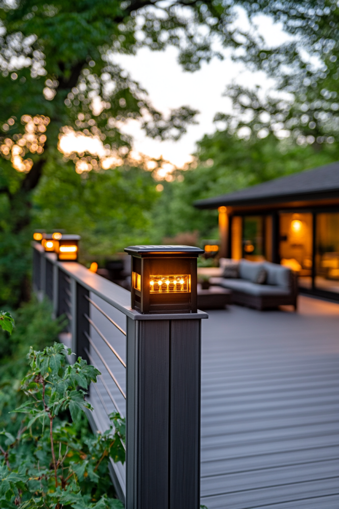 7. Solar Post Cap Lights