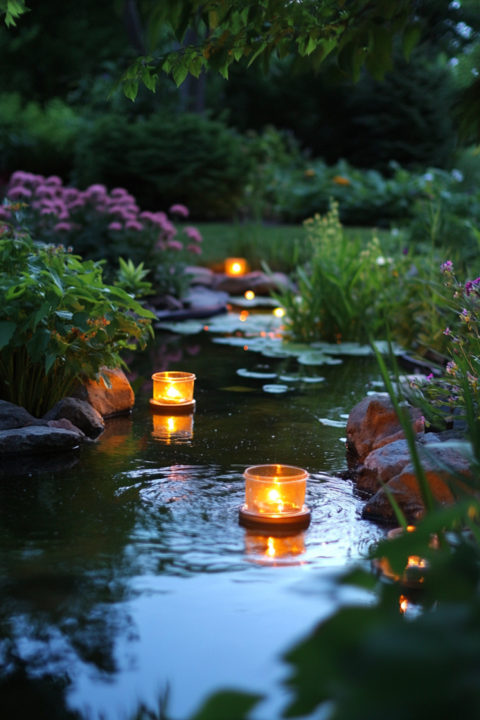 8. Floating Lights in Water Features