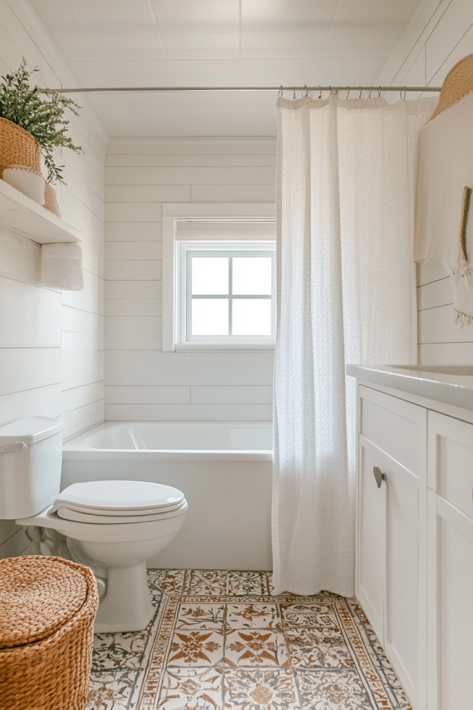 8. Hang a Shower Curtain High