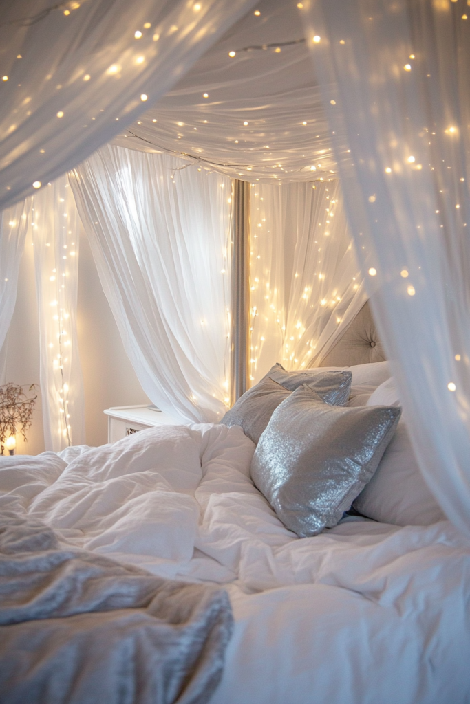 A White Canopy Bed for a Dreamy Retreat