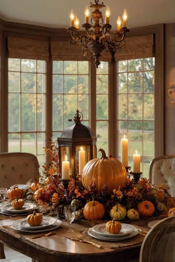 18 Cozy Fall Stylish Pumpkin Dining Table Decor Ideas - Home Decor Goals
