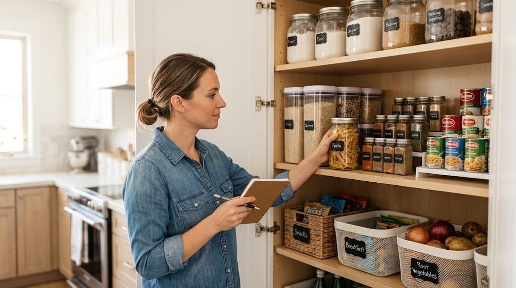 pantry layout ideas organize shelves by usage and accessibility