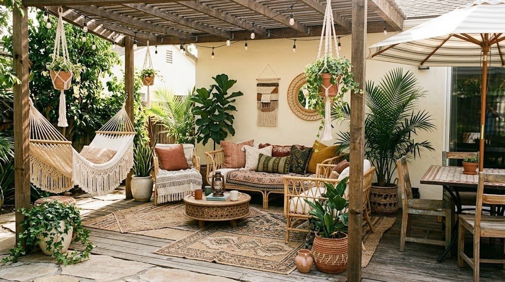 Creative bohemian patio ideas for a relaxed space