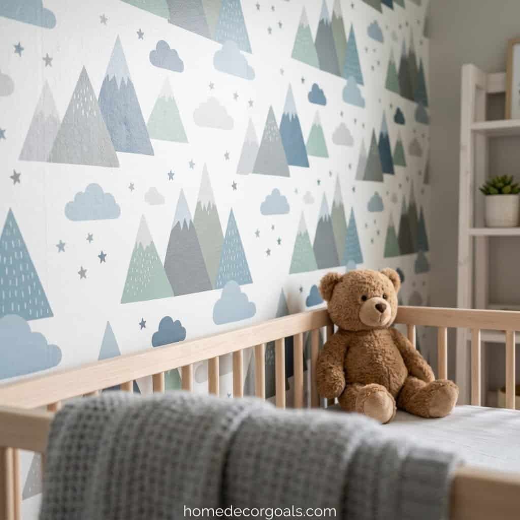 Easy Nursery Accent Wall Ideas With Peel-and-Stick Wallpaper