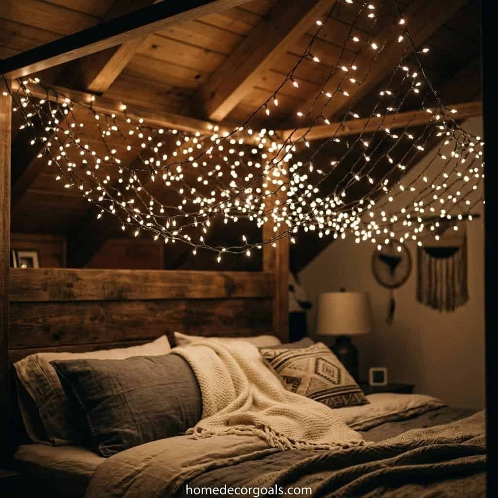Cozy Fairy Light Canopy Ideas for Dorm Rooms