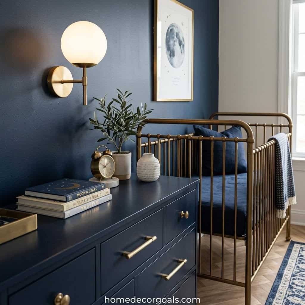 Elegant Navy Nursery Decor for Baby Boys