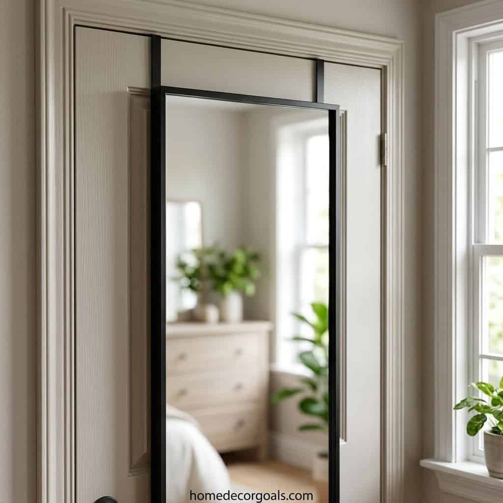 Space-Saving Door Mirror for Small Bedrooms
